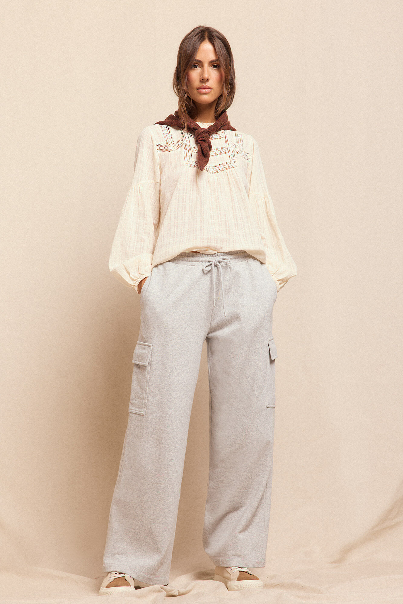 Slowlove Pantal&oacute;n de chandal cargo Gris