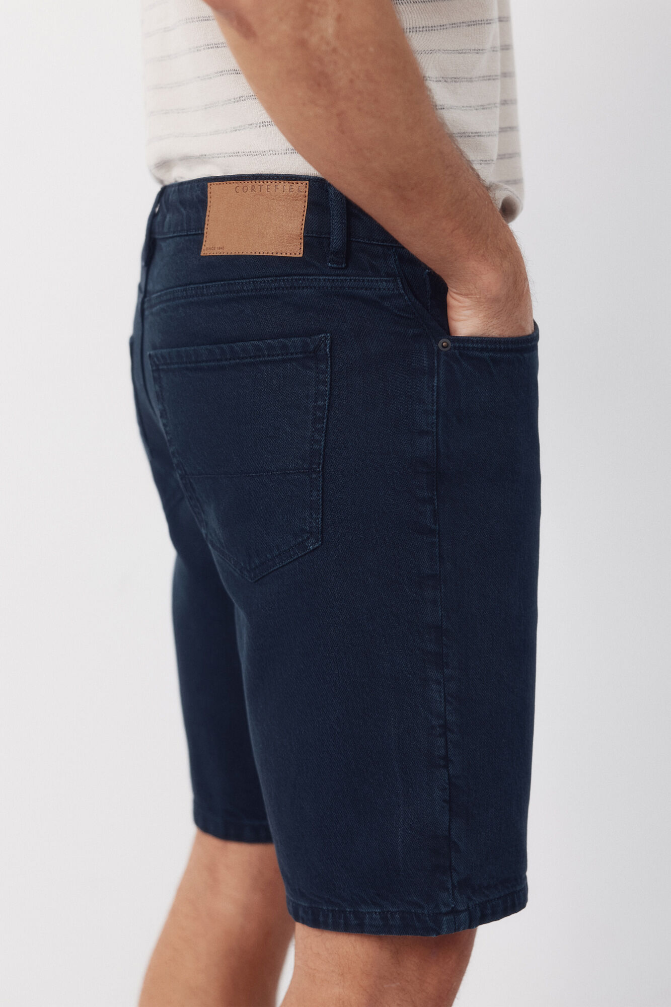 Cortefiel Bermuda denim color regular Azul marino