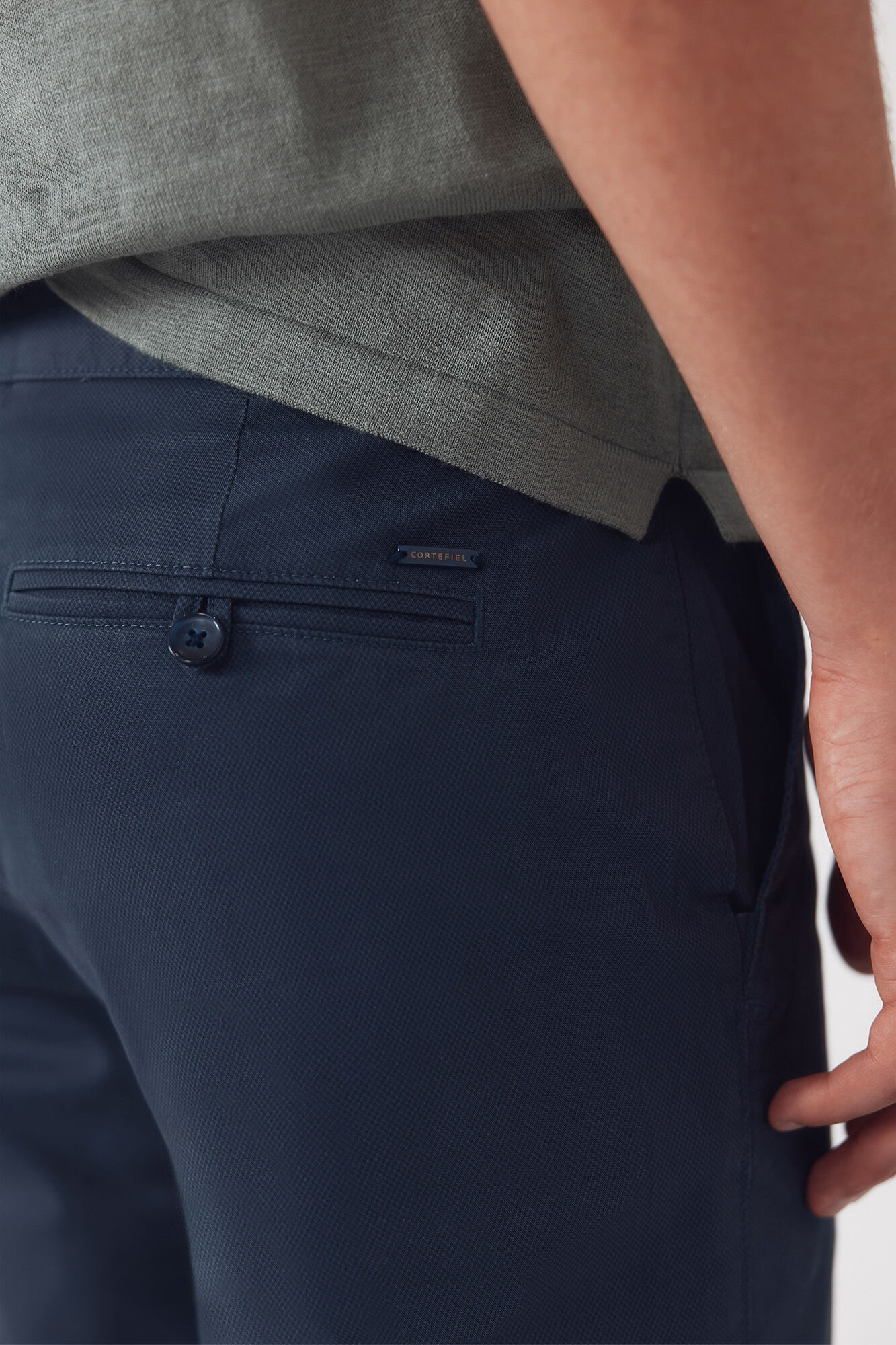 Cortefiel Pantal&oacute;n chino print slim Azul
