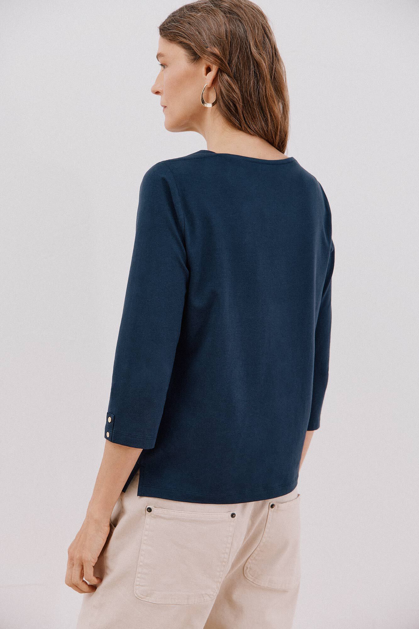 Cortefiel Playera b&aacute;sica barco Azul marino