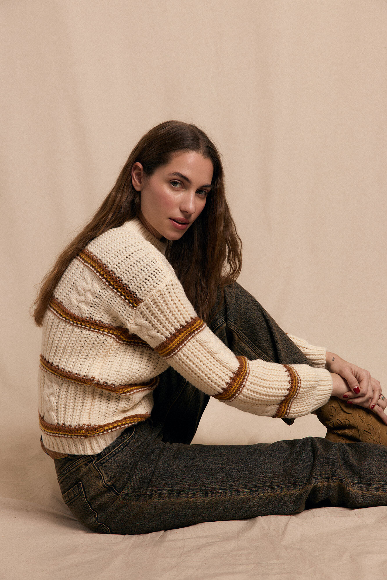 Slowlove Jeans marr&oacute;n Overdye Gris