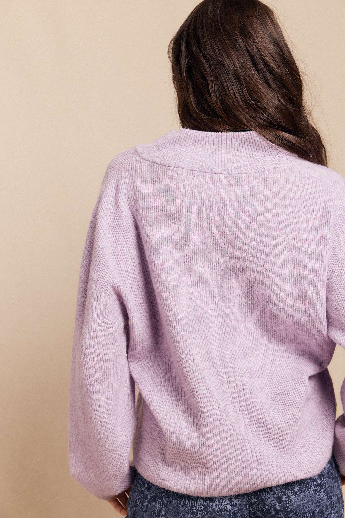 Slowlove Jersey perlado pico Lila