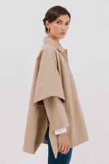 Cortefiel Capa de tejido gabardina Beige