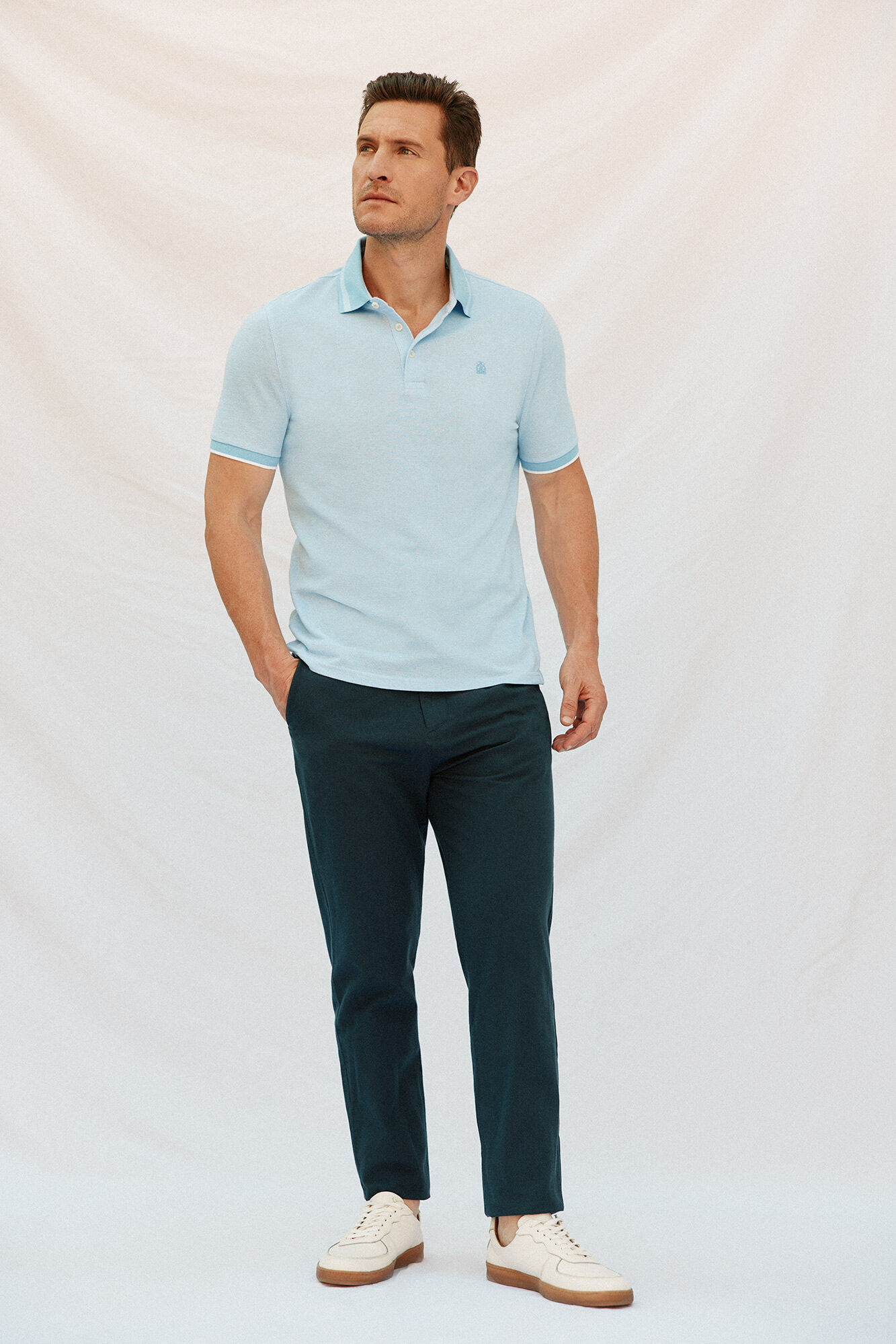 Cortefiel Polo oxford Azul