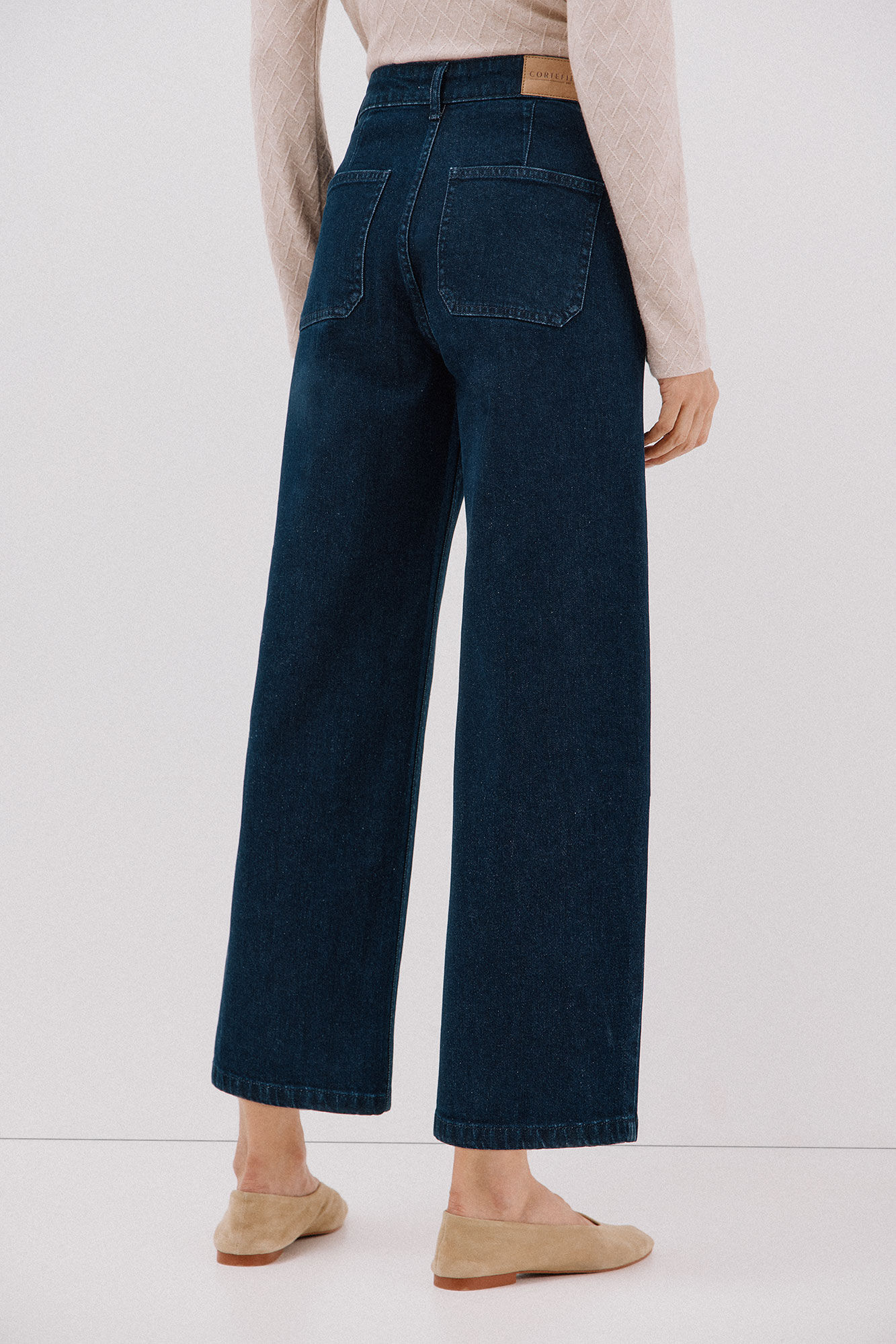 Cortefiel Pantalones marine bolsillos Azul