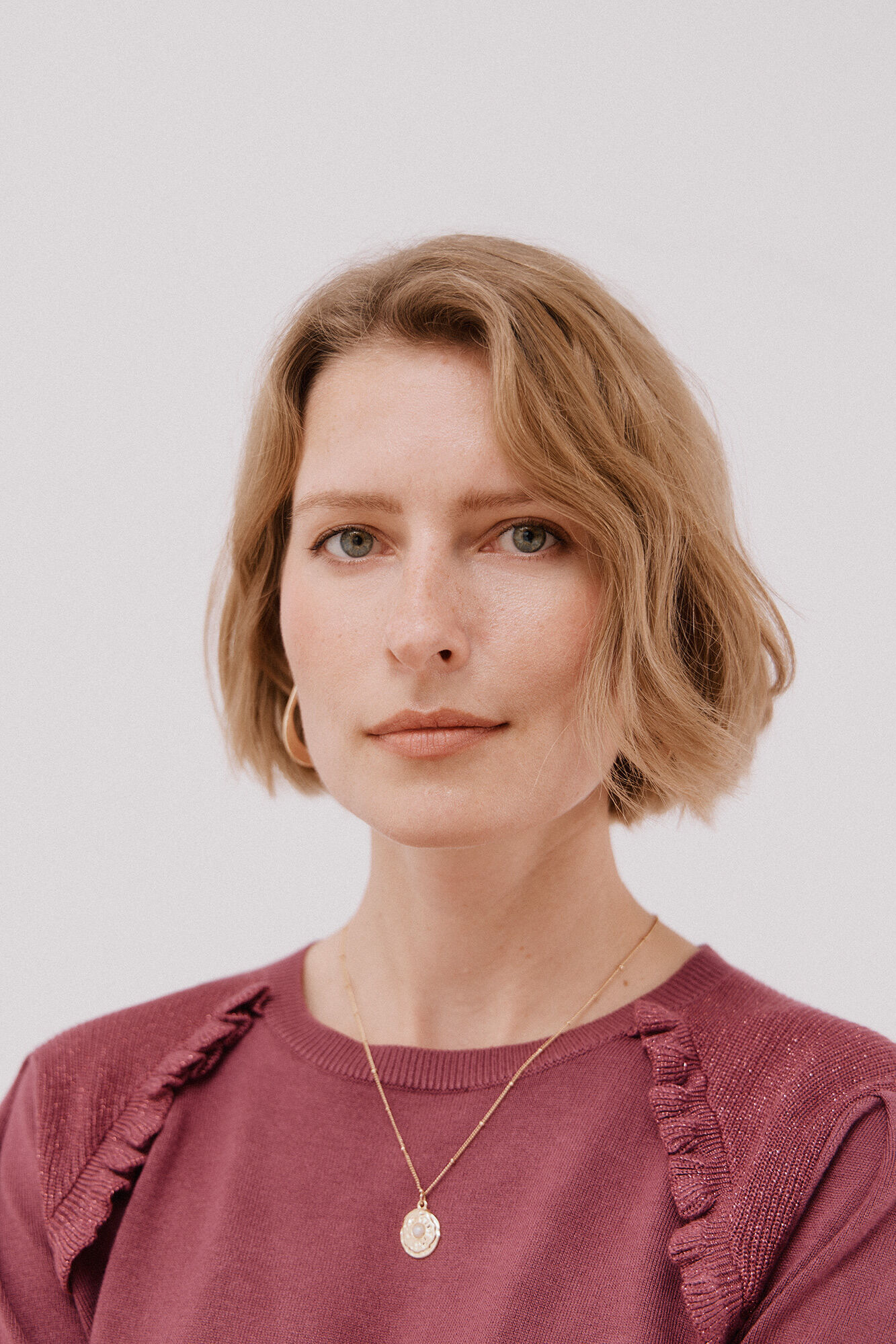 Cortefiel Su&eacute;ter combinado con hilo metalizado Vino