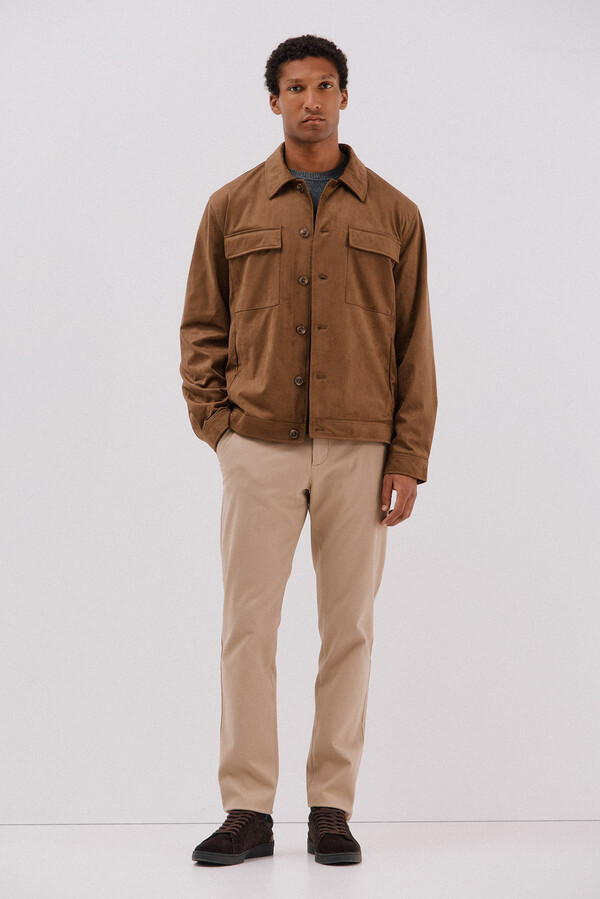 Cortefiel Sobrecamisa efecto ante Beige