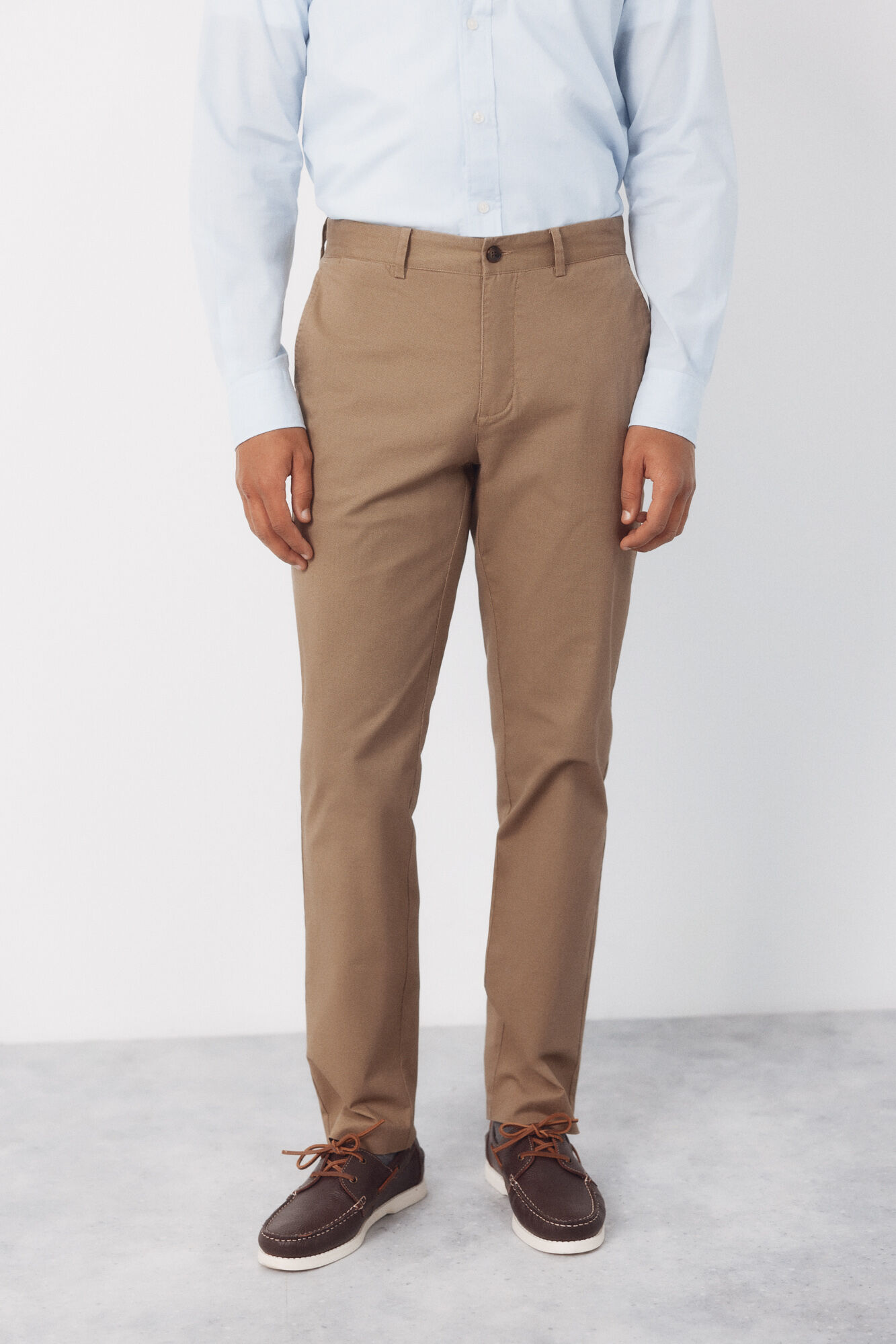 Cortefiel Pantal&oacute;n chino microprint regular Beige