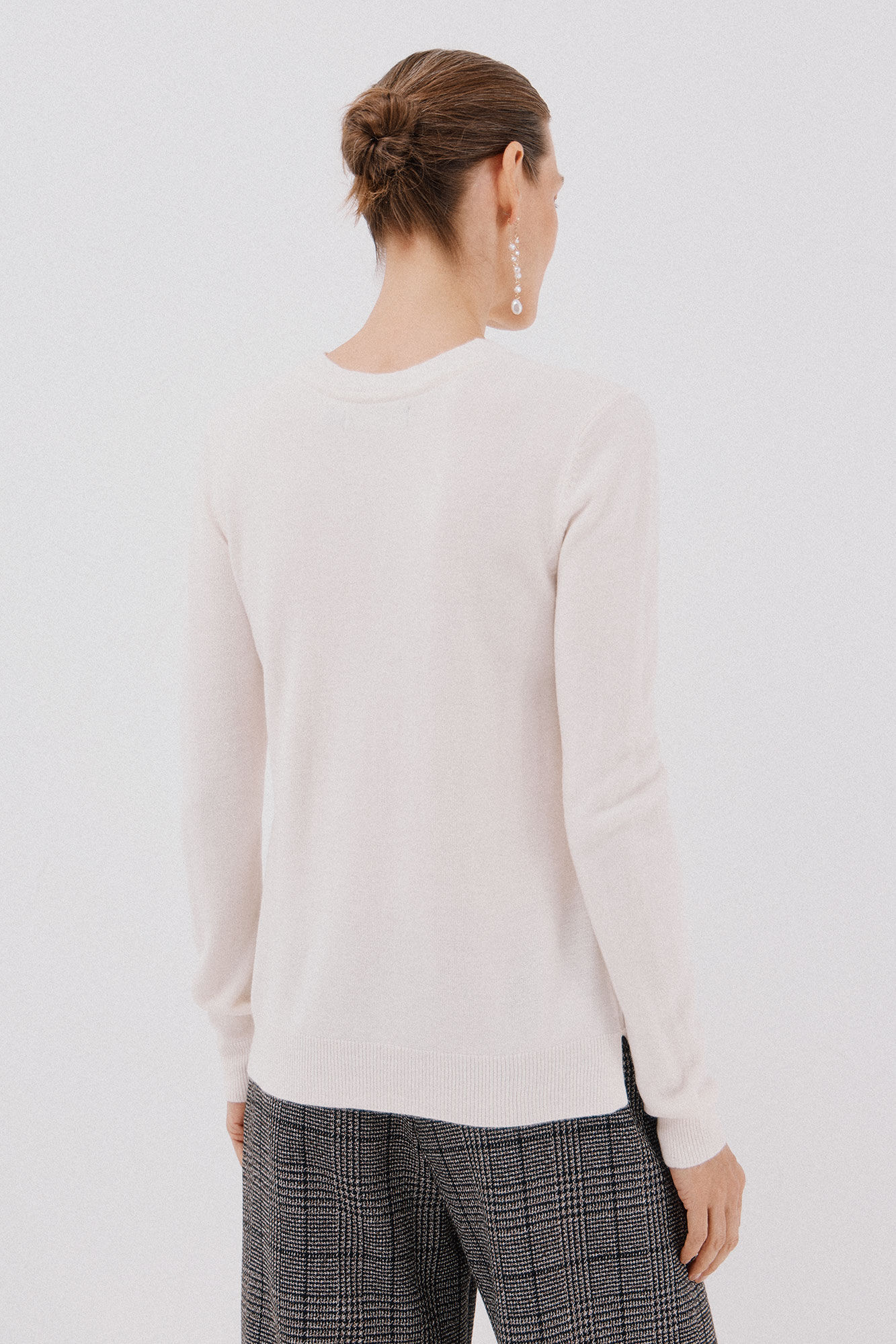 Cortefiel Su&eacute;ter tacto suave Blanco