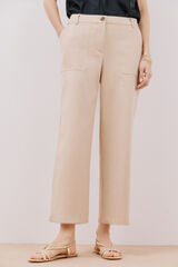 Cortefiel Pantalón con bolsillos delanteros Beige