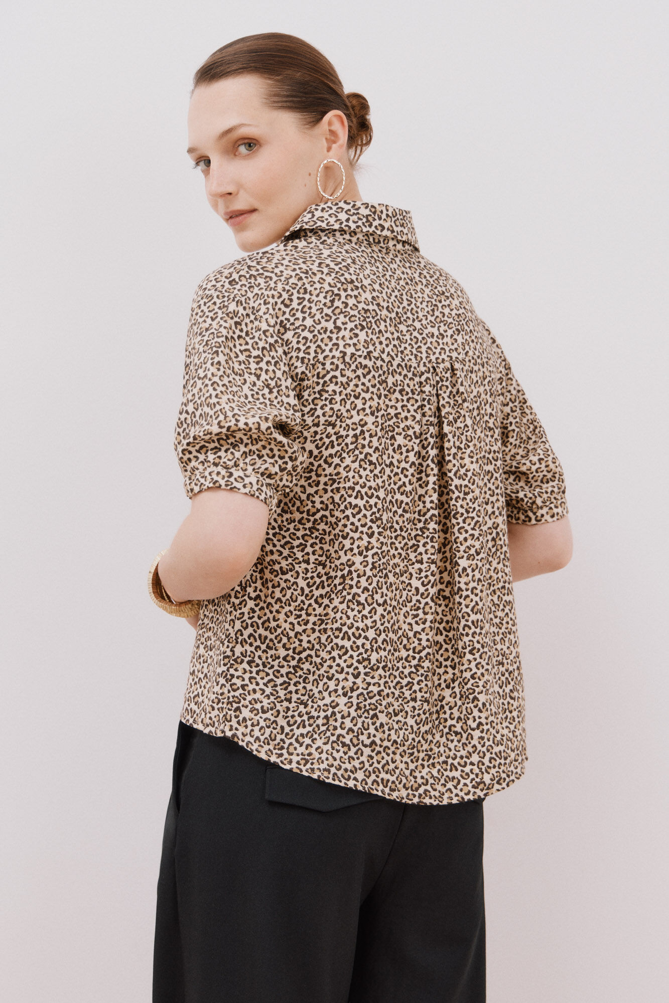 Cortefiel Camisa estampado animal Estampado blanco