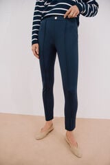 Cortefiel Legging de mujer de tejido Azul marino
