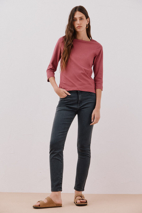 Cortefiel Playera básica barco Vino