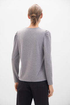 Cortefiel Camiseta con studs Gris