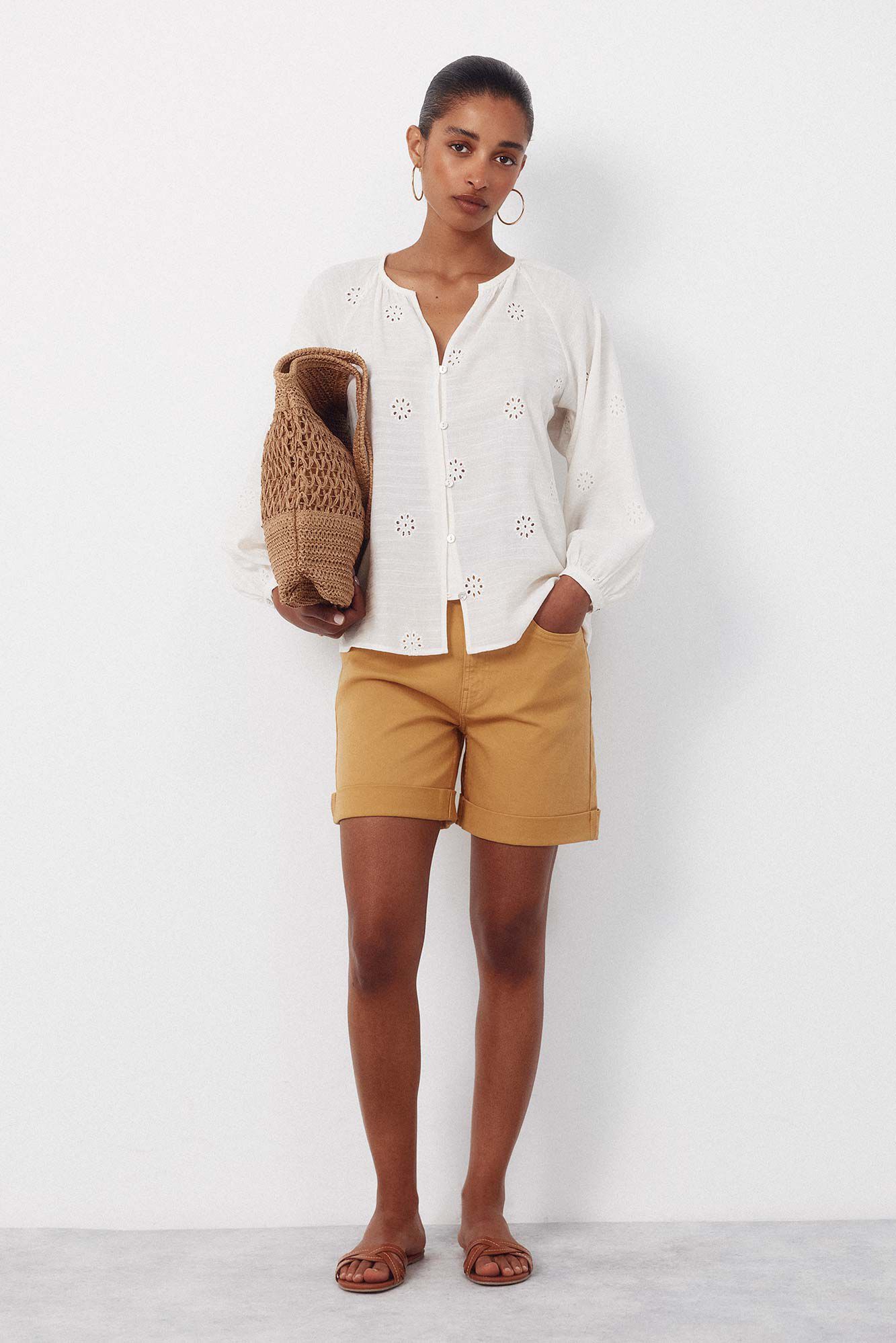 Cortefiel Shorts de mezclilla color
