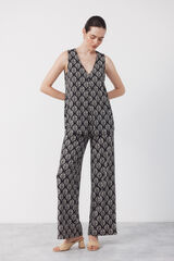 Cortefiel Top largo con pliegues Estampado gris