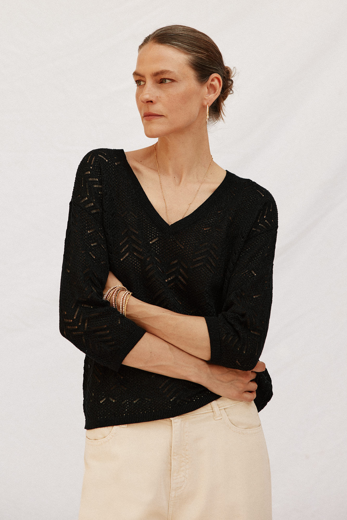 Cortefiel Su&eacute;ter calados l&uacute;rex