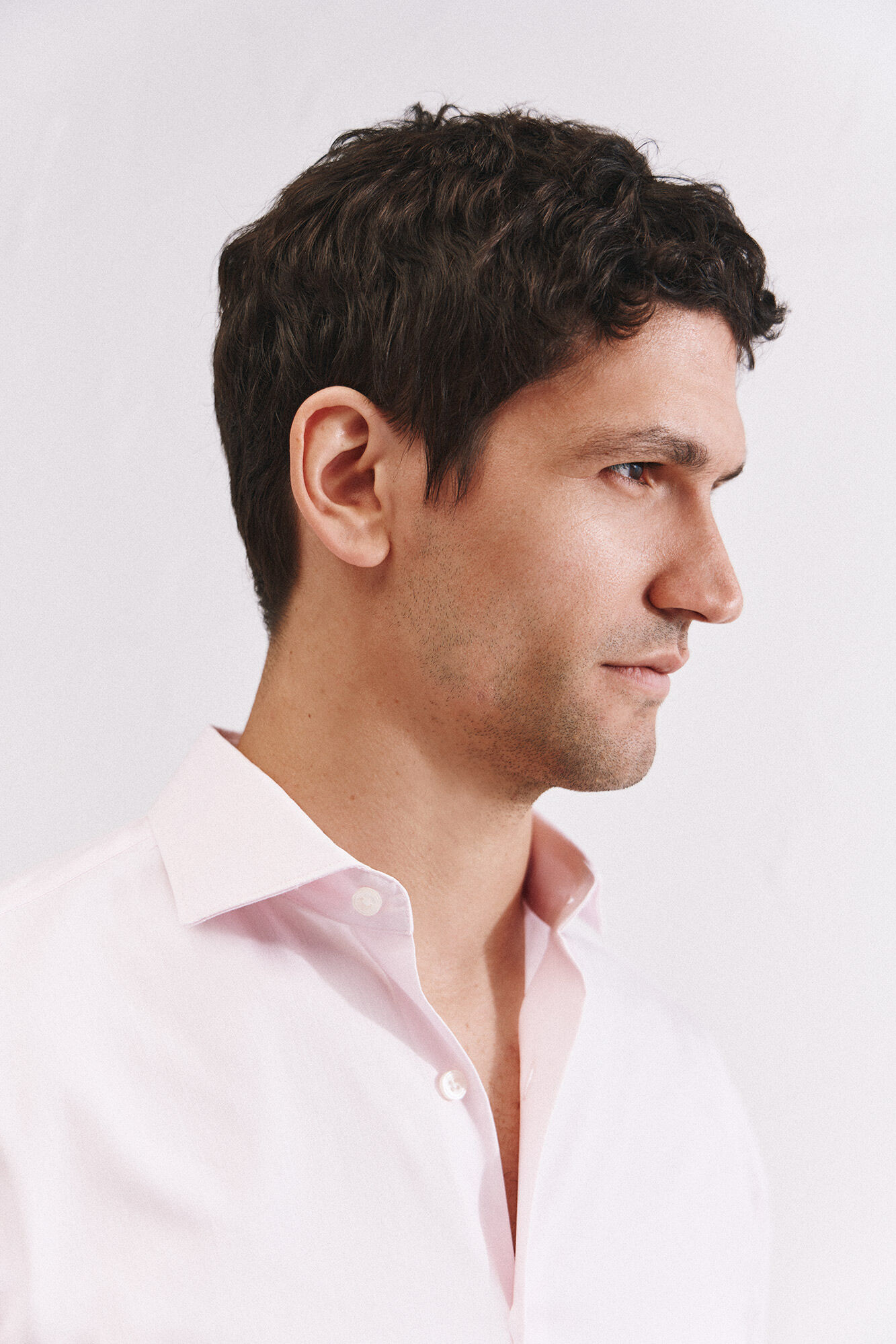 Cortefiel Camisa vestir lisa f&aacute;cil plancha Rosa