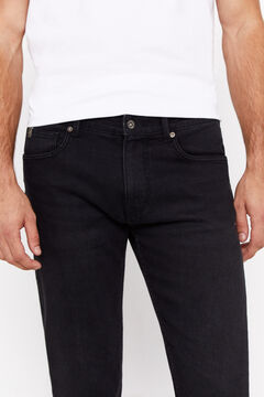 Cortefiel Pantalón denim slim fit coolmax Negro