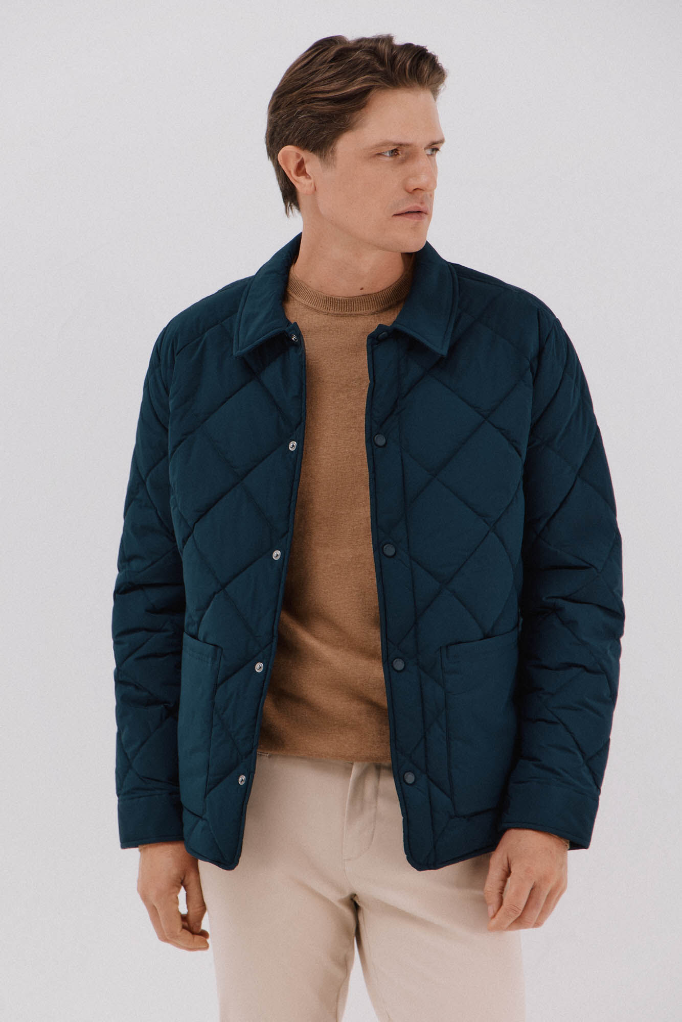 Cortefiel Sobrecamisa acolchada Azul marino