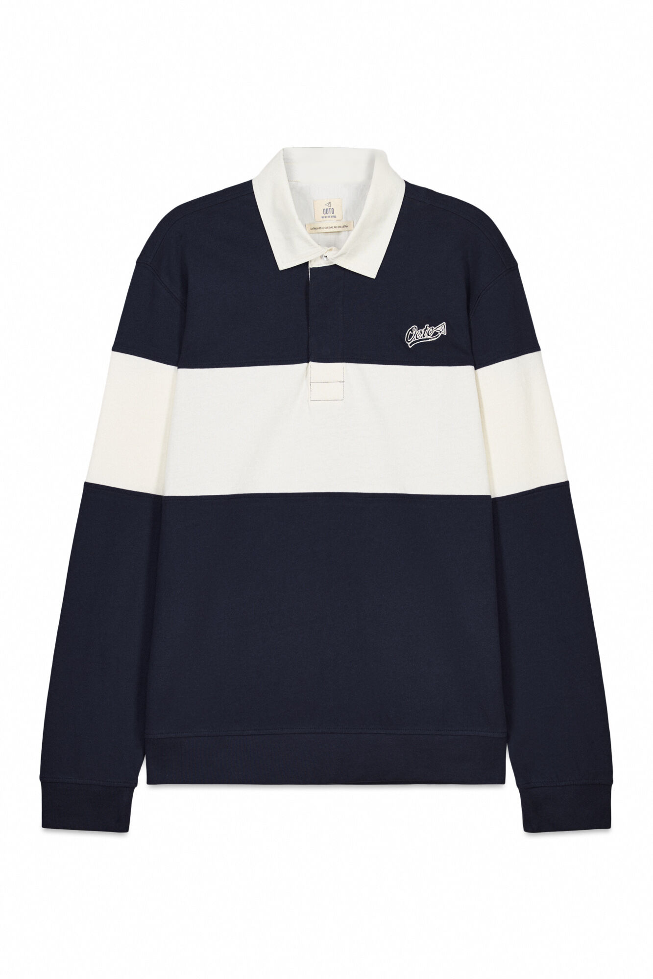 OOTO Polo rugby manga larga Azul