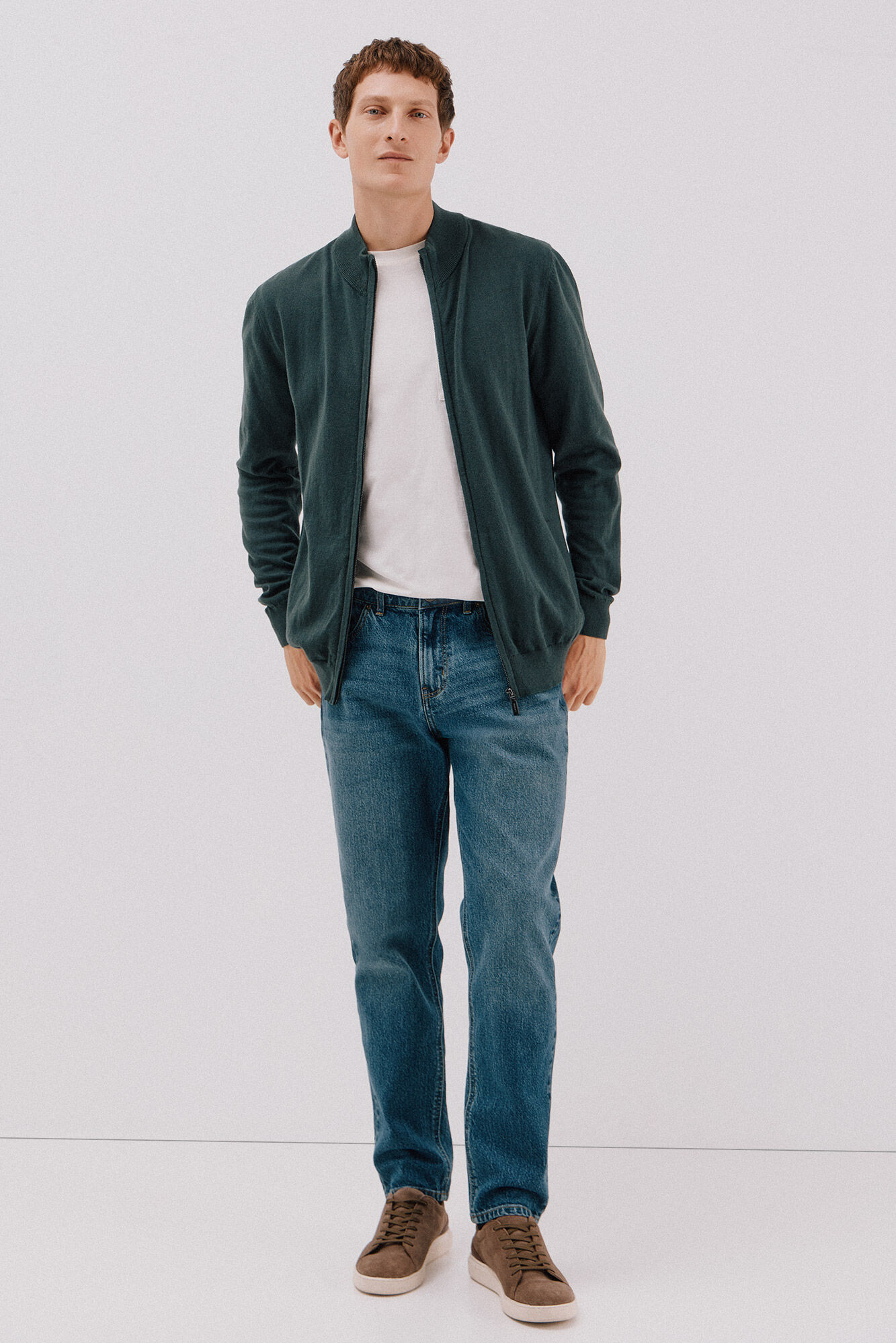 Cortefiel C&aacute;rdigan de algod&oacute;n con cashmere