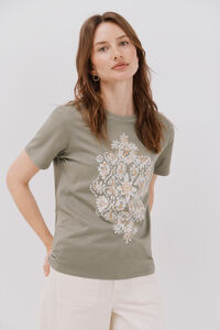 Cortefiel Playera con estampado posicional