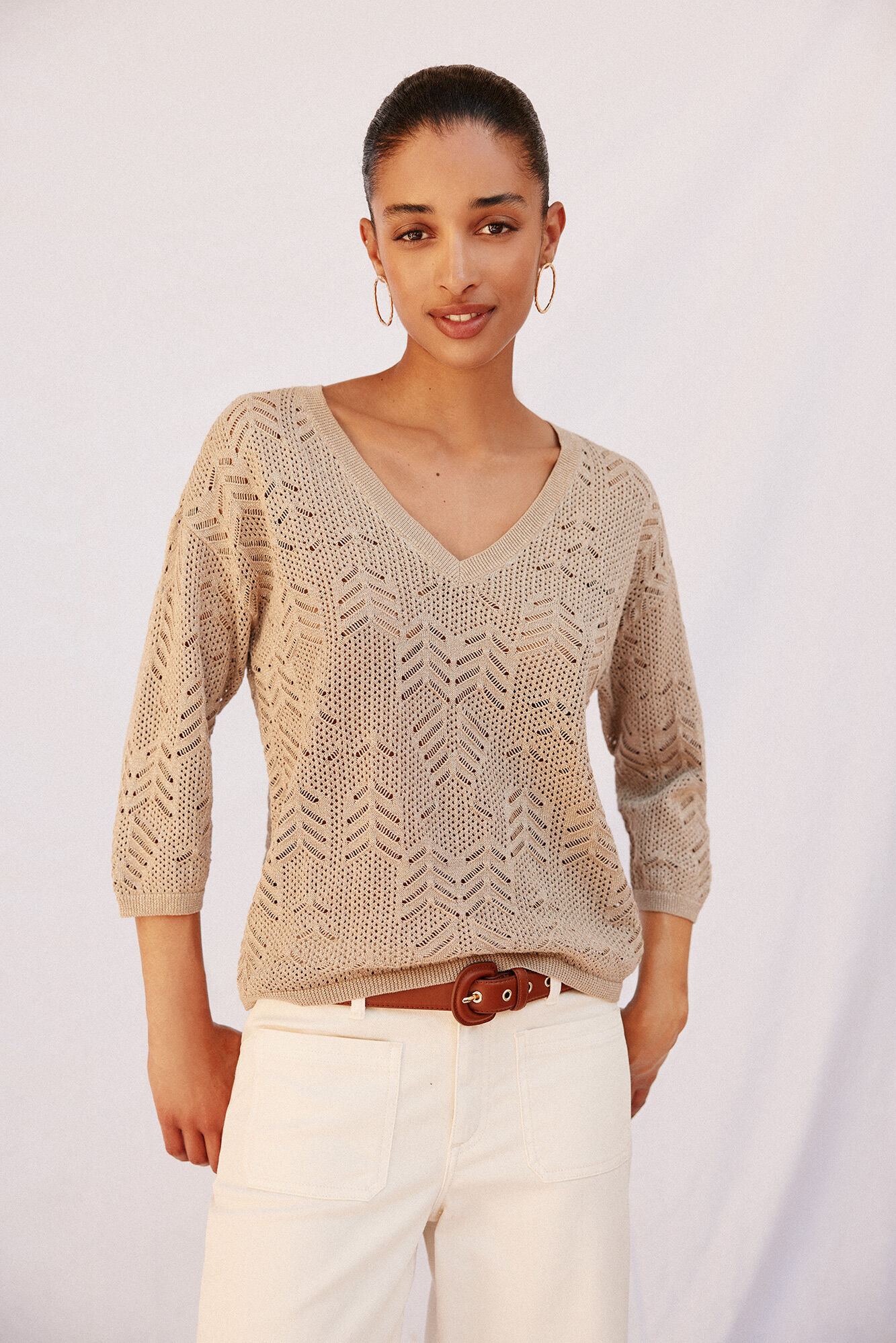 Cortefiel Su&eacute;ter calados l&uacute;rex