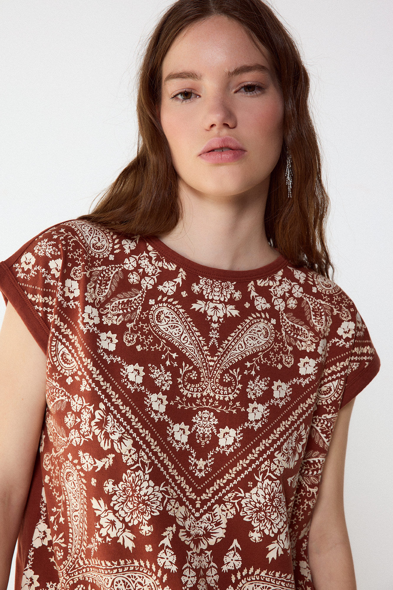 Slowlove Playera estampado bandana