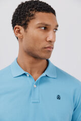 Cortefiel Polo básico piqué Azul