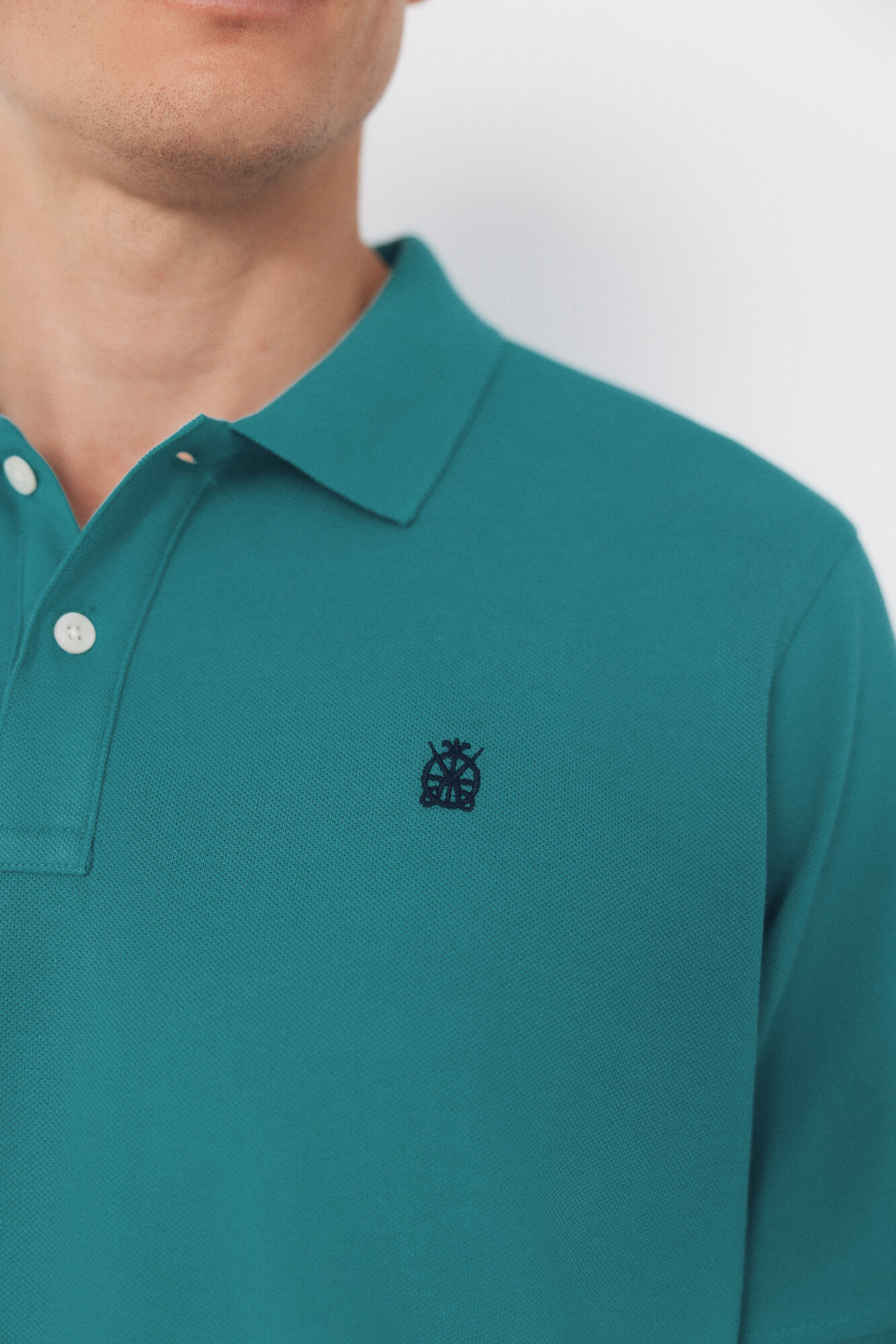 Cortefiel Polo b&aacute;sico piqu&eacute; Verde
