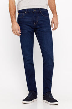 Cortefiel Pantalón denim slim fit coolmax Azul