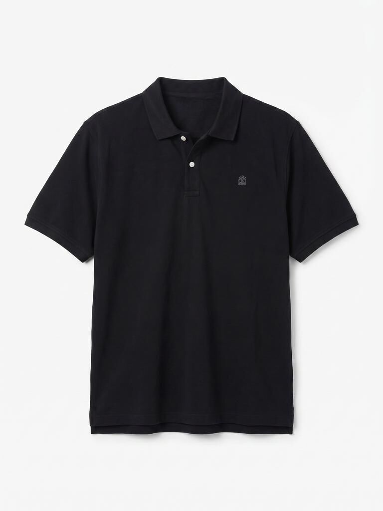 Cortefiel Polo b&aacute;sico piqu&eacute; Negro