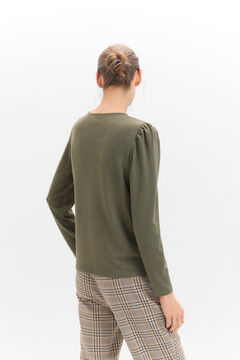 Cortefiel Camiseta con studs Kaki