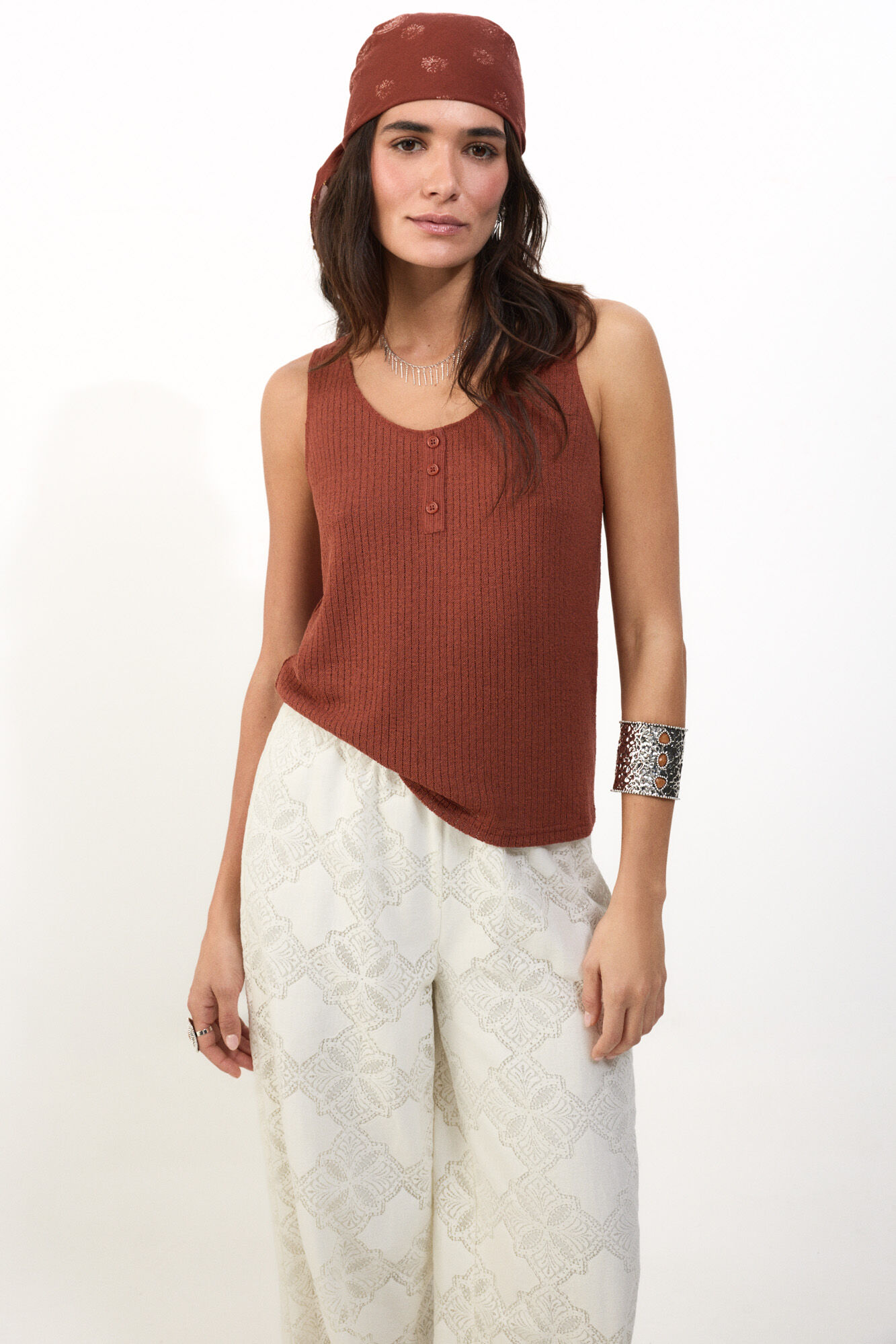 Slowlove Top tirantes botones