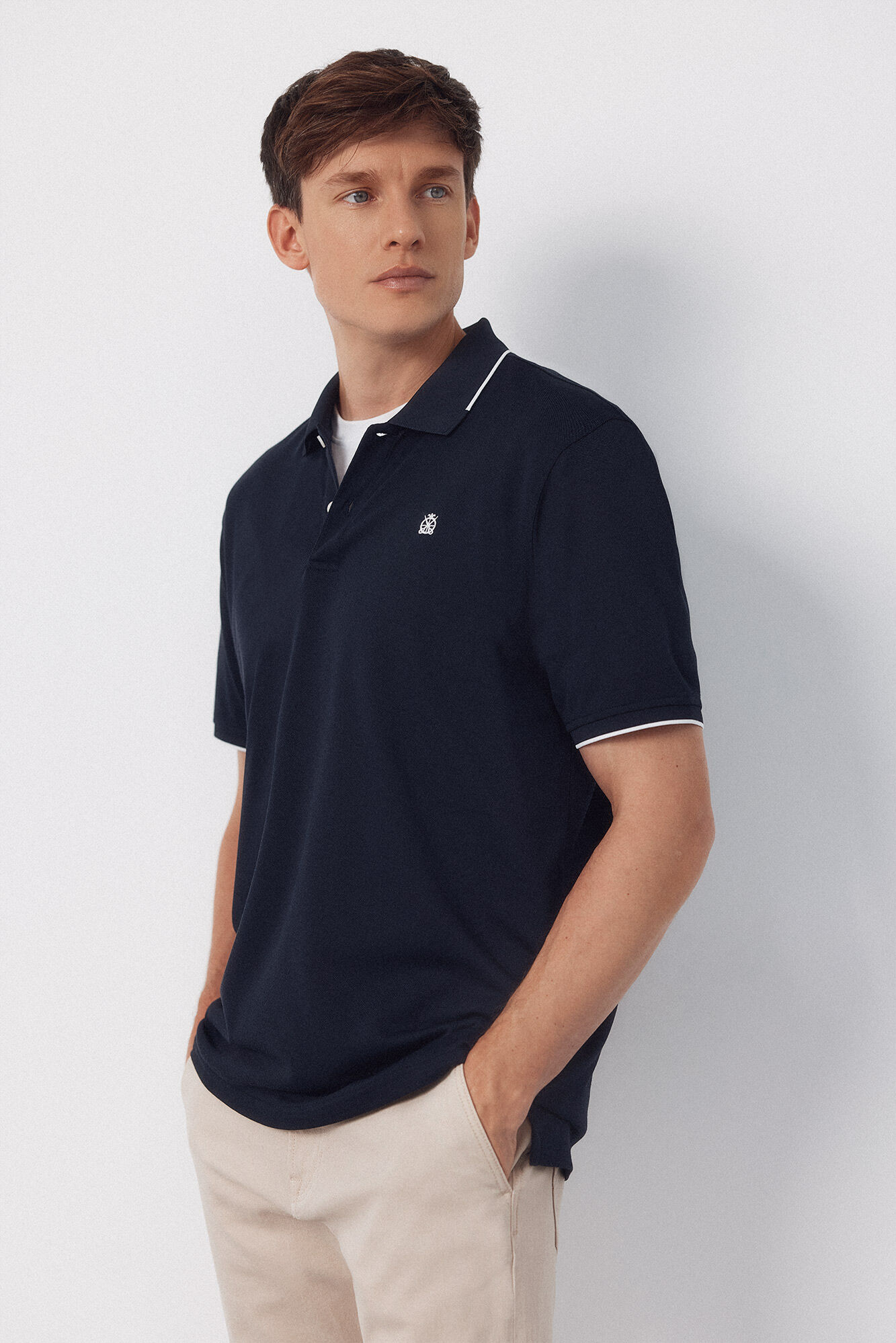 Cortefiel Polo COOLMAX&reg; cuello jacquard