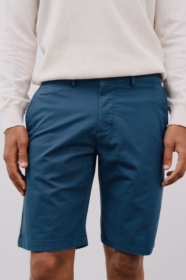 Cortefiel Bermudas chino Azul