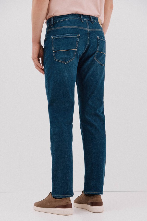 Cortefiel Pantalón denim regular fit Azul