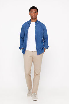 Cortefiel Camisa denim Azul
