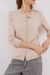 Cortefiel Su&eacute;ter de tejido fino Beige