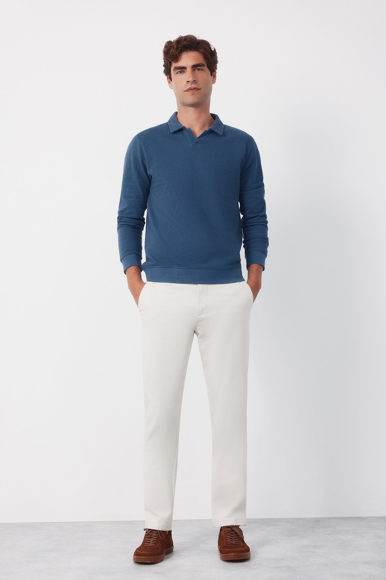 Cortefiel Pantal&oacute;n chino slim fit Marfil