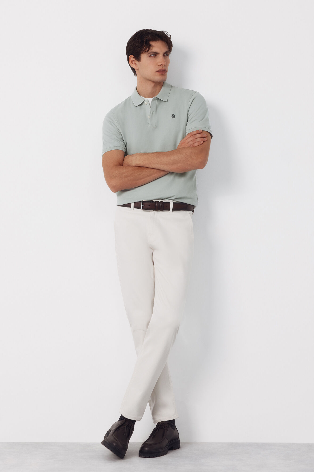 Cortefiel Polo b&aacute;sico piqu&eacute; slim Verde