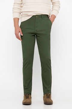 Cortefiel Pantalón chino ligero slim fit Verde