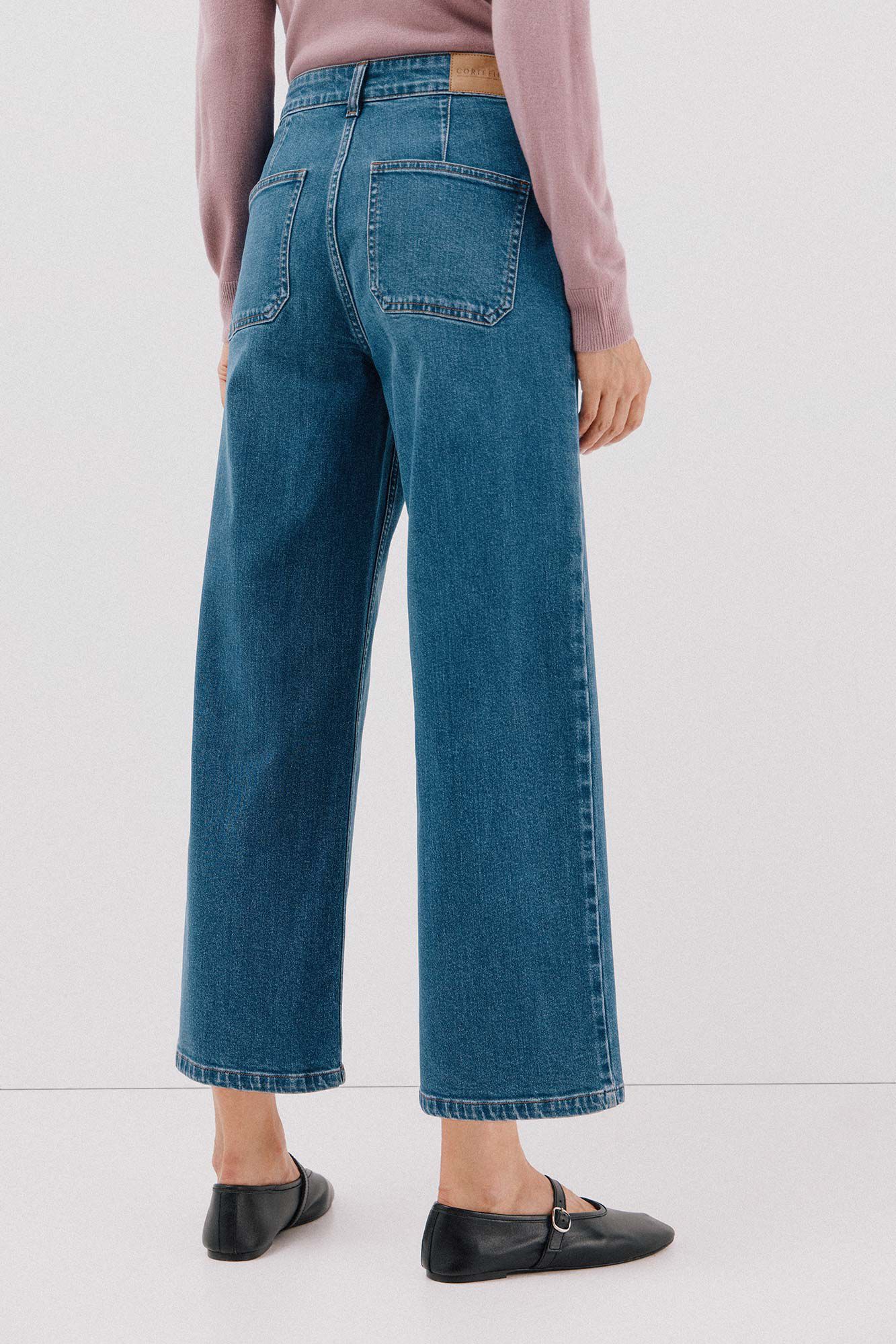 Cortefiel Pantalones marine bolsillos Azul