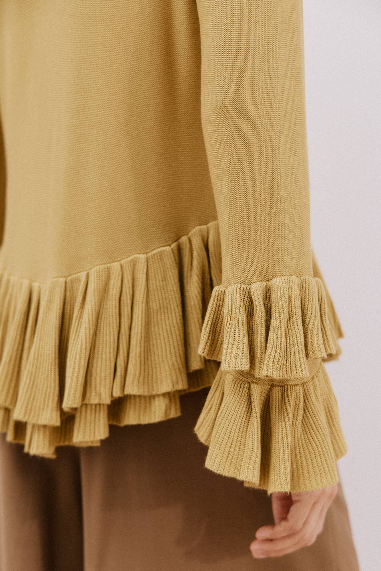 Cortefiel Su&eacute;ter de tejido fino Verde