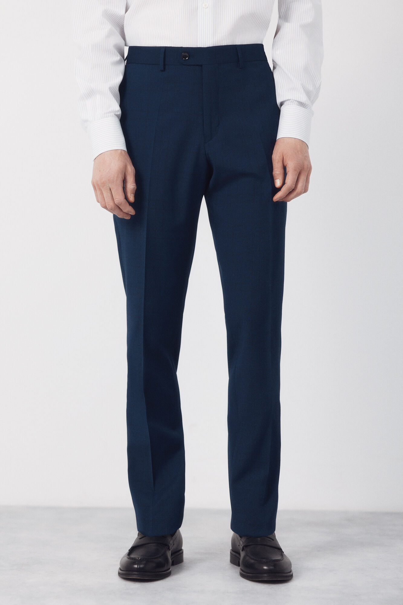 Cortefiel Pantal&oacute;n traje dynamic cuadro azul