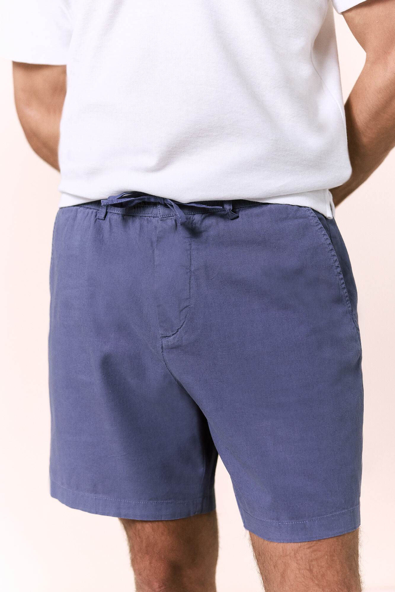 OOTO Bermuda de lino con cordones