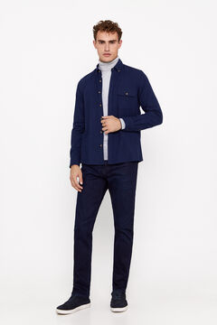 Cortefiel Pantalón denim regular fit coolmax Azul