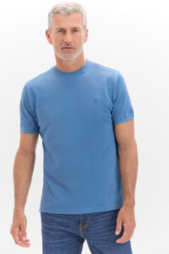 Cortefiel Camiseta básica piqué Azul
