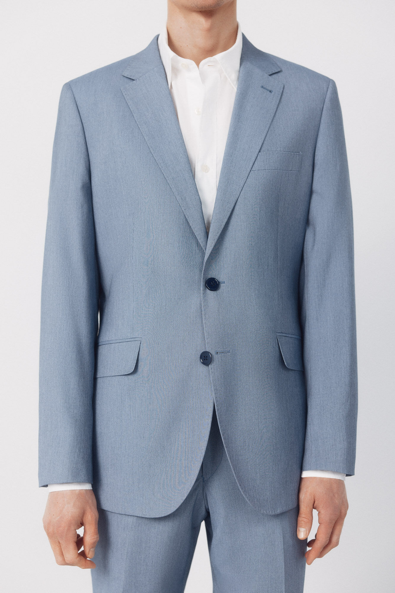 Cortefiel Americana traje serreta Serie XXI azul Azul
